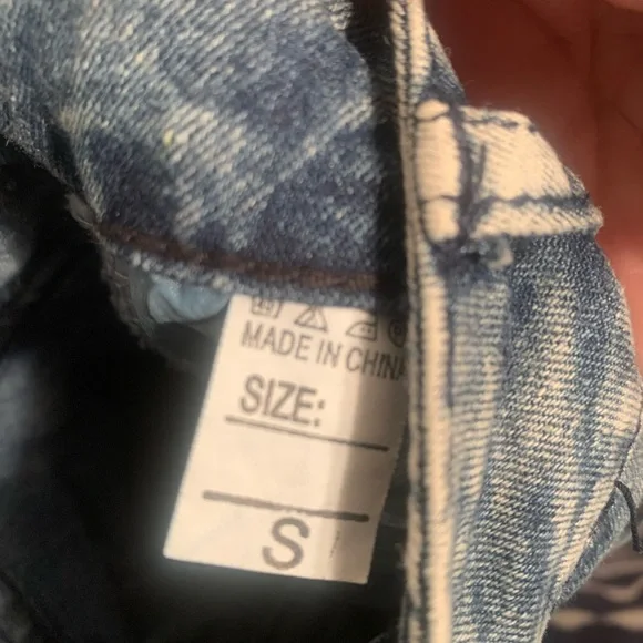 WOMENS EDEN ONE SIZE SMALL WAIST 26 BLUE DENIM JEANS WITH SIDE CUT OUTS - Picture 5 of 5